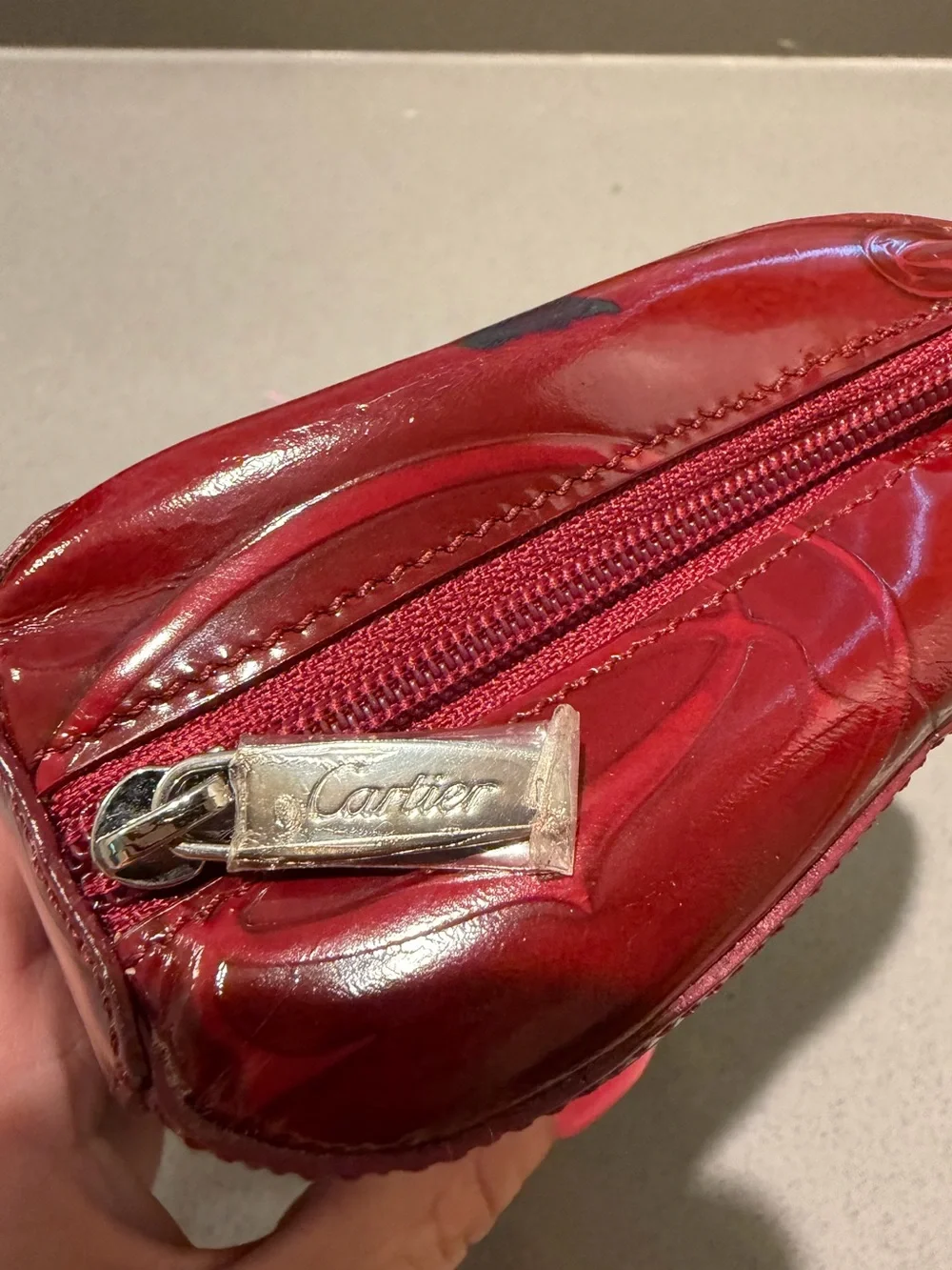 Vintage Cartier “Happy Birthday” Cosmetic Bag/Pouch